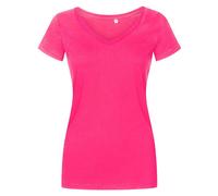 XO1525 X.O by Promodoro Damen V-Neck T-Shirt Kurzarm Bright Rose XL