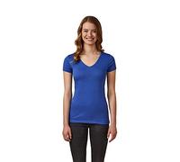 XO1525 X.O by Promodoro Damen V-Neck T-Shirt Kurzarm Azur Blue XL