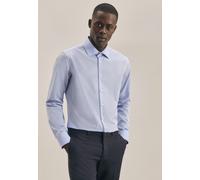 Seidensticker Herren Business-Hemd - Extra Slim Fit - Bügelfrei - Kent-Kragen - Langarm - 100% Baumwolle, Blau (Blau 12), 36 EU