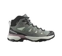 outdoor schuhe salomon x ultra 360 leather mid gtx grun frau