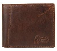 X-ZONE kleine Geldbörse im Querformat Echt Leder Herren | Vintage Brieftasche mit Münzfach | Geldbeutel mit Reißverschluss | Mini Portemonnaie aus Volleder | 020107