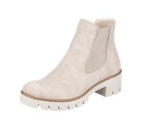 Rieker Damen Chelsea Boots X5772, Frauen Stiefeletten,Schlupfstiefel,flach,Stiefel,Bootee,Booties,halbstiefel,Kurzstiefel,beige (60),39 EU / 6 UK