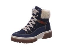 Rieker Schnürstiefelette Warmfutter für Damen, blau, Gr. 39 EU