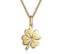 Xaana Anhänger Kleeblatt aus 333er Gelbgold inkl. vergoldeter Silberkette 42/45cm AMZ0594