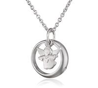 XAANA Taufkette Taufring mit Zirkonia und Engel-Einhänger inkl. Kette 36/38 cm 925er Sterlingsilber AMZ0383