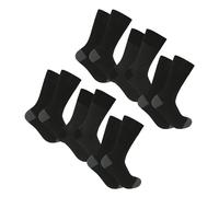 Xact Bambus Socken Herren, 6 Paar, Super Weich Und Atmungsaktiv, Antibakteriell, Geruchshemmend In Geschenkbox (EU 41-46) (6-Pairs - Black/Charcoal Herringbone) UK 7-11 (EU 41/46)