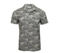 Xact Hawaiihemd Herren 100% Baumwolle Kurzarm Offener Reverskragen Blumenprint Tropical Sommer Strand Urlaub Regular Fit (Navy) M