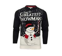 Xact Herren Novelty Lustiger Weihnachts/Xmas Pullover - Greatest Snowman (Blue) XXL