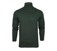 Xact Herren Rollkragenpullover, 100% Baumwolle, Langarm Feinstrick Pulli mit Rollkragen, Slim Fit Strickpullover, Weich Bequem Atmungsaktiv, Klassisches Design für Herbst und Winter (Dark Khaki) XXL