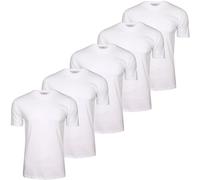Xact Herren T Shirt 5er Pack - 100% Baumwolle, Basic Kurzarm Rundhals, Regular Fit, Multipack (5-Pack - Solid White) L
