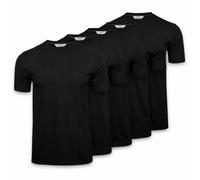 Xact Herren T Shirt 5er Pack - 100% Baumwolle, Basic Kurzarm Rundhals, Regular Fit, Multipack (5-Pack - Solid Black) XL