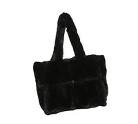 XAGMODSHN Große Kapazität, weiche Plüschtasche für Damen, Winter Fleece Schultertasche, Handtasche, geräumig für Shopping oder Freizeitausflüge, Damen Shopper Tasche