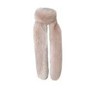 XAGMODSHN Luxuriöser Kunstfell-Schal mit Kragen, Langes Halstuch, Schal, Umhang für Damen, Winter, Wärme, Abend, Party, Flauschiger Schal, Kunstfell-Stola, Kunstfell-Schal, khaki, One size