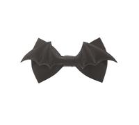 XAGMODSHN Unisex-Fliege aus Kunstleder für Herren und Damen, schwarze Fledermausflügel, vorgebundene Fliege mit verstellbarem Riemen, für Halloween-Partys, a, One size
