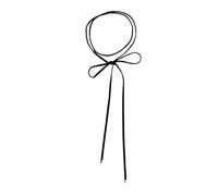 XANHOY Sexy Halskette aus schwarzem Samt mit Schnürung, langes Choker-Halsband mit gotischer Schleife, zum Binden, verstellbare Kette für Frauen, Teenager-Mädchen