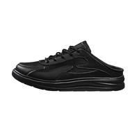 Xbemkste Sabots Herren Flache Slipper Mesh, Freizeitschuhe, Halbschuhe, ohne Absatz, Flache Schnürschuhe Hausschuhe für lose Einlagen (38.5)