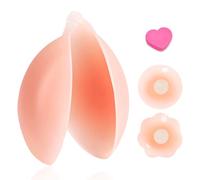 Xbessc Klebe BH Silikon Trägerloser BH Große Brust Unsichtbarer Rückenfrei Klebebh Sticky Bra Push Up Wiederverwendbare Klebe-BHS mit 2 Paar Nippelpads für Abendkleid Brautkleid Badeanzug Rückenfreie