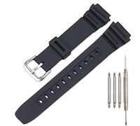 XBHSW Armband aus Kunstharz, kompatibel mit Casio AE-1300 AE-1200 F-108 W-216H AE-1000w SGW-300H AQ-S800W W-800H Herren-Uhrenarmband, Sport, wasserdicht, Silikon-Ersatzarmband