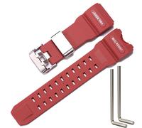 XBHSW Kunstharz-Armband, kompatibel mit Casio GWG-1000 Mudmaster Herrenuhr, Ersatzband, wasserdichtes Gummiarmband, Rot