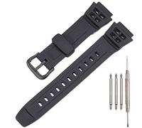 XBHSW Uhrenarmband aus Kunstharz, kompatibel mit Casio AQ-S800W AE-1300 AE-1200 F-108 W-216H AE-1000w SGW-300H W-800H, Herren-Armband, sportlich, wasserdicht, Gummi-Ersatzarmband