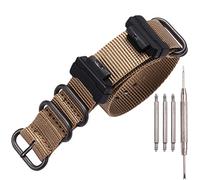 XBHWS Nylon-Armband-Adapter, kompatibel mit Casio 16 mm Serie GA110, 100, 700, DW-5600, GWM-5610, GD120, Herren-Uhrenarmband, Khaki