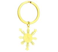 xbiez Eleganter Schlüsselanhänger mit Philippinen Karte, Schlüsselanhänger aus Titanstahl, geeignet für Taschen Rucksack Dekorationen