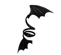 xbiez Gothic Punk Choker Fledermausflügel Halskette für Frauen mit verstellbarer Kettenlänge stabiles PU-Leder Materialien Designs Gothic Halsband Halskette, Einheitsgröße, Wie beschrieben, Wie