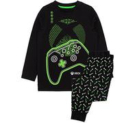 Xbox Pyjamas Jungen Kinder Schwarz Grün Langarm T-Shirt & Legging Gamer PJS