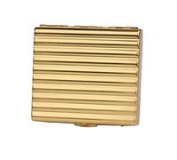 XBSXP Zigarettenetui 70MM Kurze Zigarettenspitze Tragbar 20 Sticks Dünne Kupfer-Zigarettenetui Metall-Zigarettenspitze Die für Männer und Frauen (Farbe: Gold, Größe: 72x63x11mm)