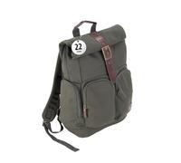 Xcase Notebookrucksack: Rolltop-Business-Rucksack mit großem Eck-Reißverschluss, 22 l, grün (Damenrucksack, Rucksack Laptopfach)