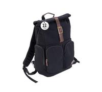 Xcase Damenrucksack: Rolltop-Business-Rucksack mit großem Eck-Reißverschluss, 22 l, schwarz (Backpacker Rucksack, Daypack, Zoll)