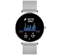 XCOAST SIONA 2 Damen Smartwatch Silber (4,2 cm) 6,9mm hoch - iOS und Android Fitness Tracker AMOLED 21 Sportarten 200 watchfaces Blutsauerstoff Wasserdicht Puls Blutdruck 7 Tage Akku