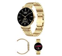 XCOAST SMARTWATCH SIONA 2 Elegance Citrin Gold - Damen Smartwatch Klein, AMOLED Touchscreen, 24/7 Puls, Schlafmonitor, 21+ Sportmodi, Schrittzähler, Wasserdicht, für iOS & Android