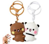 XEERUN 2 Stück Bubu Dudu Schlüsselanhänger, Bubu und Dudu Anhänger, Paar Magnetischer Schlüsselanhänger Pärchen, Perfekt Anhänger Geschenk für Partner und Freunde für Tasche, Geldbörse, Schlüssel