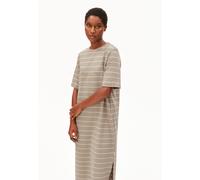 XELINAA FEIN GESTREIFTES MIDI-KLEID | Bio-Baumwoll Mix - mehrfarbig (XS)