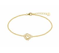 Xenox Damen 925 Sterling Silber Armband mit Zirkonia in goldfarben - XENOX Love Story - XS3412GN