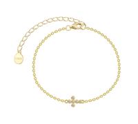 XENOX® | Kreuz Armband - Damen Armband aus hochwertigem 925/- Sterlingsilber mit Kreuz-Anhänger und Zirkonia Steinen | XS10044G