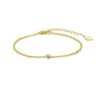 Xenox Damen Armband XS7387G – 925/- Sterlingsilber, Zirkonia, 15-20 cm, Gelbgold-verg.