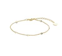 Xenox Sterling Silber Armband XS3831G - 15-18,5 cm - ZARGE GOLD - Gelbgold Verg. Karreekette