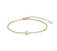 Xenox Damen Armband Zarge XS7320G – Sterlingsilber 925 – Karreekette – 15–18,5 cm – Gelbgold Verg.