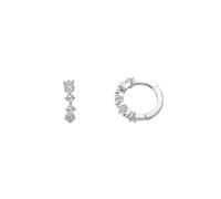 Xenox Damen Ohrschmuck Creolen Sterling Silber 925 mit Zirkonia Steinen - Crush XS2039