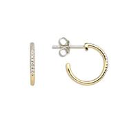 Xenox Sterling Silber Ohrringe XS3523G - CREOLEN - Gelbgold Verg.