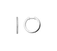 Xenox Damen 925 Sterling Silber Creolen 18 mm mit Zirkonia in silberfarben - CREOLEN - XS8663