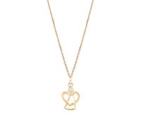 Xenox Damen 925 Sterling Silber Halskette mit Anhänger mit Zirkonia in goldfarben - XENOX Power Tower - XS3472GK