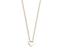Xenox Sterling Silber Kette XS3566G - 40-45 cm - LOVE STORY - Gelbgold Verg. Ankerkette - Herz