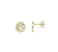Xenox Ohrstecker Damen XS3564G Lebensbaum 925 Sterling Silber mit Zirkonia goldfarben