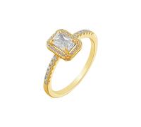 Xenox Damen 925 Sterling Silber Ring 18K vergoldet XS7069G 54