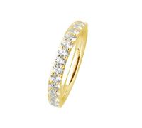 Xenox Damen 925 Sterling Silber Ring mit Zirkonia in goldfarben - XS7390G 54