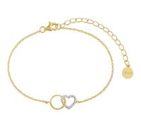XENOX Damen Armband mit Herzanhänger - Gold Silber