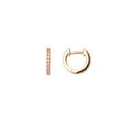 Xenox Damen 925 Sterling Silber Creolen 12 mm mit Zirkonia in roségoldfarben - CREOLEN - XS8662R